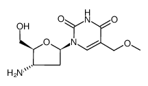 3'-amino-2',3'-dideoxy-5-methoxymethyluridine结构式