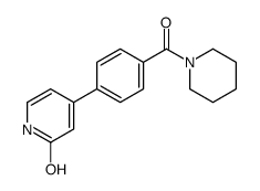 4-[4-(piperidine-1-carbonyl)phenyl]-1H-pyridin-2-one结构式