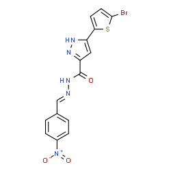 (E)-3-(5-bromothiophen-2-yl)-N-(4-nitrobenzylidene)-1H-pyrazole-5-carbohydrazide picture