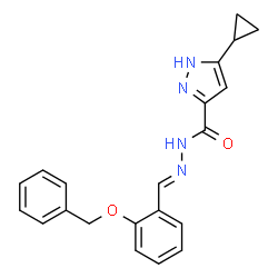(E)-N-(2-(benzyloxy)benzylidene)-3-cyclopropyl-1H-pyrazole-5-carbohydrazide picture