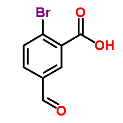 2-溴-5-甲酰基苯甲酸结构式