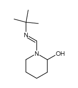 1-((tert-butylimino)methyl)piperidin-2-ol Structure