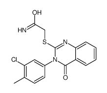 2-[3-(3-chloro-4-methylphenyl)-4-oxoquinazolin-2-yl]sulfanylacetamide结构式