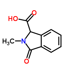 2-Methyl-3-oxo-2,3-dihydro-1H-isoindole-1-carboxylic acid结构式