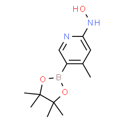 N-(4-Methyl-5-(4,4,5,5-tetramethyl-1,3,2-dioxaborolan-2-yl)pyridin-2-yl)hydroxylamine Structure