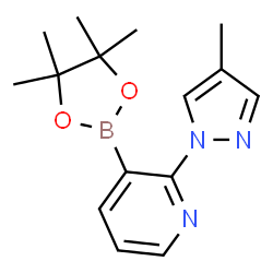 2-(4-Methyl-1H-pyrazol-1-yl)-3-(4,4,5,5-tetramethyl-1,3,2-dioxaborolan-2-yl)pyridine Structure