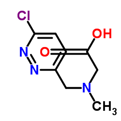 N-[(6-Chloro-3-pyridazinyl)methyl]-N-methylglycine结构式