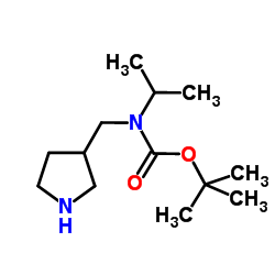 2-Methyl-2-propanyl isopropyl(3-pyrrolidinylmethyl)carbamate结构式