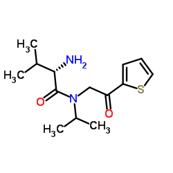 N-Isopropyl-N-[2-oxo-2-(2-thienyl)ethyl]-L-valinamide结构式