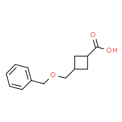 3-[(benzyloxy)methyl]cyclobutane-1-carboxylic acid structure