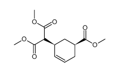 (±)-methyl 3-(1SR, 3SR)-(bis(methoxycarbonyl)methyl)-4-cyclohexenecarboxylate Structure