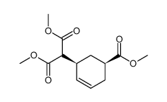 (±)-methyl 3-(1SR, 3SR)-(bis(methoxycarbonyl)methyl)-4-cyclohexenecarboxylate结构式