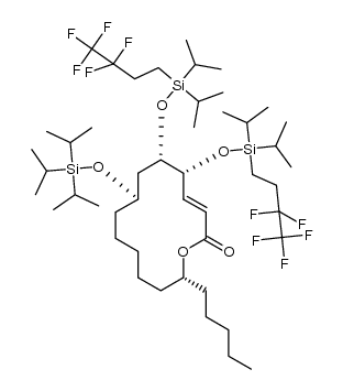 (5R,6S,8R,14R,E)-5,6-bis((diisopropyl(3,3,4,4,4-pentafluorobutyl)silyl)oxy)-14-pentyl-8-((triisopropylsilyl)oxy)oxacyclotetradec-3-en-2-one Structure