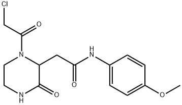 2-[1-(Chloroacetyl)-3-oxopiperazin-2-yl]-N-(4-methoxyphenyl)acetamide Structure