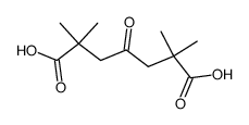 2,2,6,6-tetramethyl-4-oxo-heptanedioic acid结构式