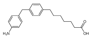 7-<4-(4-aminobenzyl)phenyl>heptanoic acid结构式