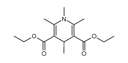 1,4-Dihydro-1,2,4,6-tetramethyl-3,5-pyridinedicarboxylic acid diethyl ester Structure