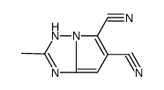 2-methyl-3H-pyrrolo[1,2-b][1,2,4]triazole-5,6-dicarbonitrile结构式