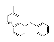 2-methyl-3-(9H-pyrido[3,4-b]indol-1-yl)prop-2-en-1-ol结构式