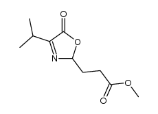 methyl 2,5-dihydro-4-(1-methylethyl)-5-oxo-2-oxazol-propionate结构式