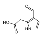 1H-Pyrrole-2-acetic acid, 3-formyl- (9CI) picture