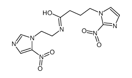 N-[2-nitro-3-[2-(5-nitroimidazol-1-yl)ethyl]-2H-imidazol-1-yl]butanami de结构式