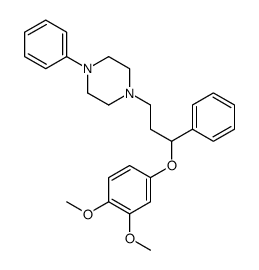 1-[3-(3,4-dimethoxyphenoxy)-3-phenylpropyl]-4-phenylpiperazine结构式