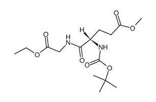 L-N-t-butoxycarbonylglutamate de 5-methylglycinate d'ethyle Structure