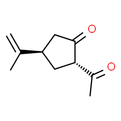 Cyclopentanone, 2-acetyl-4-(1-methylethenyl)-, (2S-trans)- (9CI)结构式