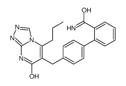 4'-((1,7-Dihydro-7-oxo-5-propyl-1,2,4-triazolo(4,3-a)pyrimidin-6-yl)methyl)-(1,1'-biphenyl)-2-carboxamide结构式