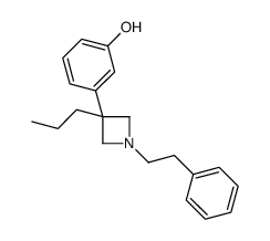 1-Phenethyl-3-propyl-3-(3-hydroxyphenyl)azetidine结构式