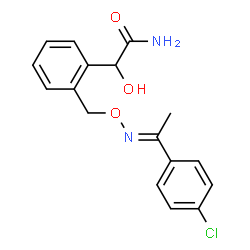 Benzeneacetamide,2-[[[[1-(4-chlorophenyl)ethylidene]amino]oxy]methyl]--alpha--hydroxy- structure