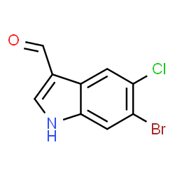 6-溴-5-氯-1h-吲哚3-甲醛结构式