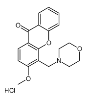 3-methoxy-4-(morpholin-4-ylmethyl)xanthen-9-one,hydrochloride结构式