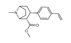 3β-(4'-vinylphenyl)tropane-2β-carboxylic acid methyl ester Structure