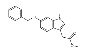 (6-benzyloxy-1H-indol-3-yl)acetic acid methyl ester结构式