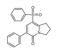 8-(benzenesulfonyl)-6-phenyl-2,3-dihydro-1H-indolizin-5-one Structure