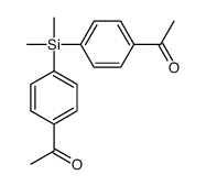 1-[4-[(4-acetylphenyl)-dimethylsilyl]phenyl]ethanone Structure