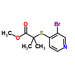 Methyl 2-[(3-bromo-4-pyridinyl)sulfanyl]-2-methylpropanoate Structure