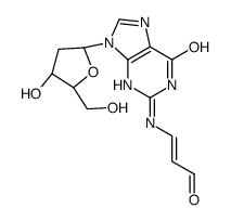 3-[[9-[(2R,4S,5R)-4-hydroxy-5-(hydroxymethyl)oxolan-2-yl]-6-oxo-3H-purin-2-yl]amino]prop-2-enal Structure