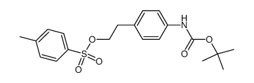 CARBAMIC ACID, [4-[2-[[(4-METHYLPHENYL)SULFONYL]OXY]ETHYL]PHENYL]-, 1,1-DIMETHYLETHYL ESTER结构式