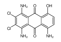 1,4,5-triamino-2,3-dichloro-8-hydroxyanthracene-9,10-dione结构式