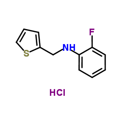 2-Fluoro-N-(2-thienylmethyl)aniline hydrochloride (1:1)结构式