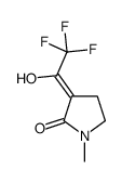 2-Pyrrolidinone, 1-methyl-3-(2,2,2-trifluoro-1-hydroxyethylidene)- (9CI) Structure