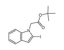 1H-Indole-1-acetic acid, 2-iodo-, 1,1-dimethylethyl ester结构式