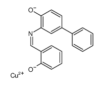 3-[[(2-羟基苯基)亚甲基]氨基](1,1’-联苯)-4-酚合(2-)-N,O,O’铜结构式