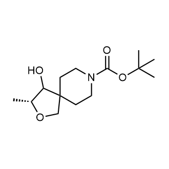 Tert-butyl (3R)-4-hydroxy-3-methyl-2-oxa-8-azaspiro[4.5]Decane-8-carboxylate Structure