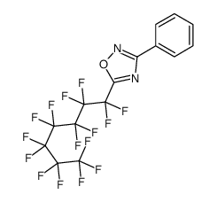 5-(1,1,2,2,3,3,4,4,5,5,6,6,7,7,7-pentadecafluoroheptyl)-3-phenyl-1,2,4-oxadiazole结构式