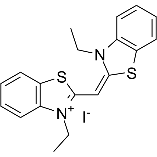 Benzothiazolium,3-ethyl-2-[(3-ethyl-2(3H)-benzothiazolylidene)methyl]-, iodide (1:1) picture