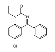 6-chloro-1-ethyl-4-phenylquinazolin-2-one结构式
